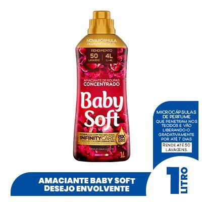 Imagem de Amaciante Concentrado Baby Soft Desejo Envolvente 1l - Rende 50 Lavagens
