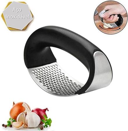Amassador Alho Em Inox Ferramenta Prática Culinária - Amassador De Alho Imagem de Amassador Alho Em Inox Ferramenta Prática Culinária