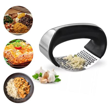 Amassador Alho Em Inox Ferramenta Prática Culinária - Amassador De Alho Imagem de Amassador Alho Em Inox Ferramenta Prática Culinária
