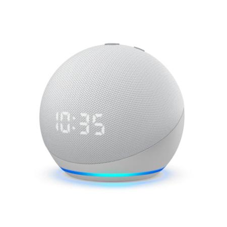 Echo Dot 4 Geração Com Relógio e Alexa Branco - Smart Speaker /  Caixa de Som - Magazine Luiza