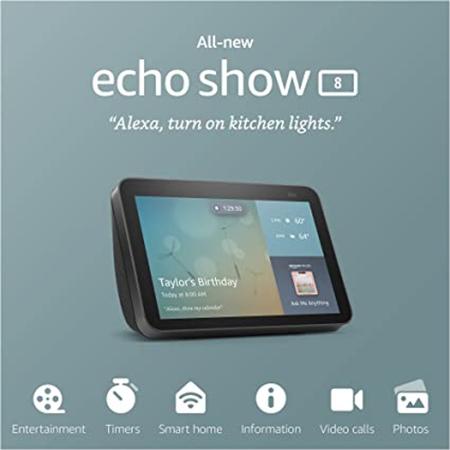 Imagem de Amazon Echo Show 8 2 Geração Smart com VOZ ALEXA Branca