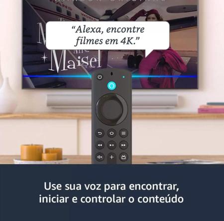 Imagem de Amazon Fire TV Stick 4K  com Controle Remoto p/ Voz com Alexa