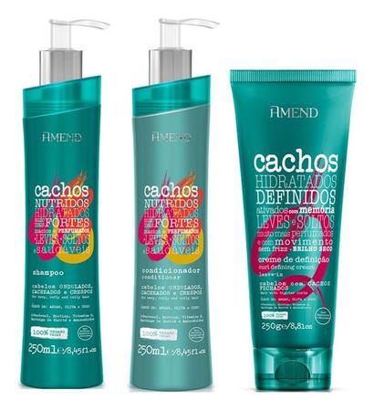 Imagem de Amend Cachos Shampoo e Condicionador e Leave-in Fechado