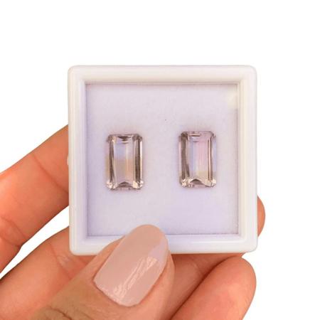 Ametrino Baguete Par 7,94ct - SP GEMAS Imagem de Ametrino Baguete Par 7,94ct