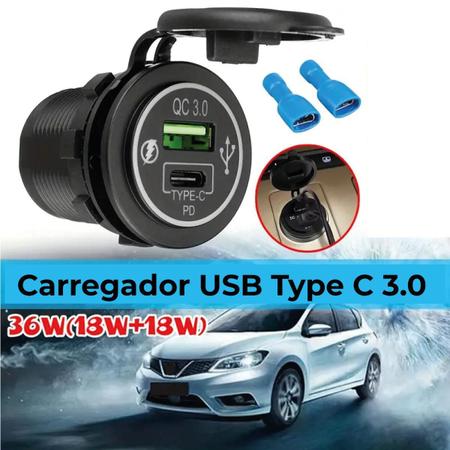 Imagem de Amg-647 Tomada Usb Para Carro 12 V Material Plastico