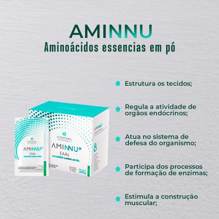 Imagem de Aminnu Central Nutrition Aminoácidos Essenciais - Limão - 30 Sachês de 10g