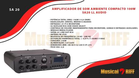 Imagem de Amplificador de som ambiente compacto 100w sa20 ll audio