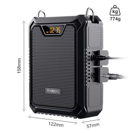 Imagem de Amplificador de Voz Portátil Profissional - THOTEM A40 + 3 Microfones e Potência 30W - Kit do Professor