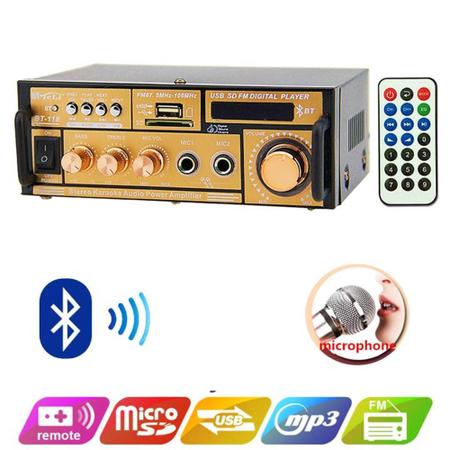 Imagem de Amplificador Modulo Rádio FM, MP3  , Bluetooth Estéreo Potência 120W BT118