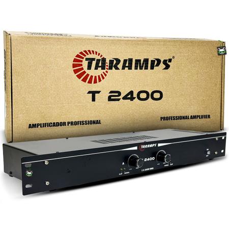 Imagem de Amplificador Profissional T 2400 Taramps 400w P10 Rca Som