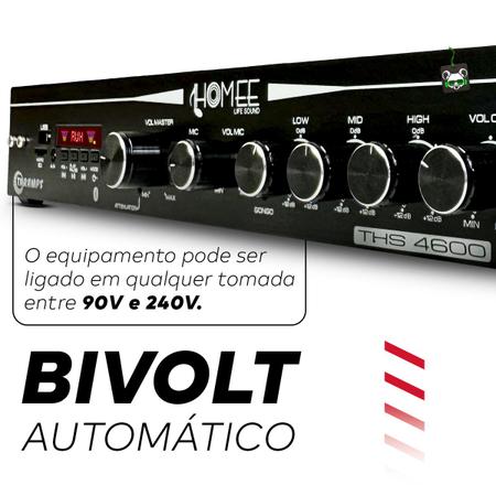 Imagem de Amplificador Receiver Bluetooth THS 4600 Taramps 250w Som