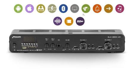 Imagem de Amplificador Receiver Frahm Slim 2500 App G2 Bluetooth Usb