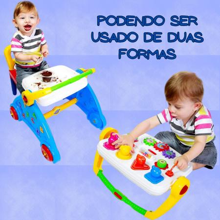 Imagem de Andador Com Atividades Infantil Didático Educativo 3 Em 1 Para Bebê Menina Menino Brinquedos Poliplac
