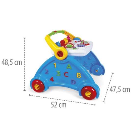 Imagem de Andador Com Atividades Infantil Didático Educativo 3 Em 1 Para Bebê Menina Menino Brinquedos Poliplac