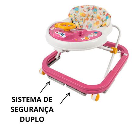 Imagem de Andador Infantil Menino e Menina Musical P/ Bebê Bichinhos Styll Baby Cores
