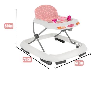 Andador Tutti Baby Até 12Kg - Rosa Princesa