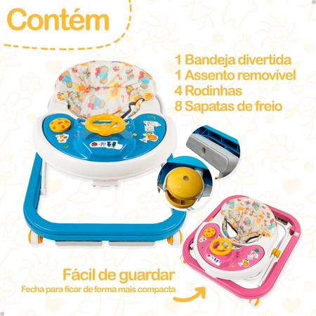 Imagem de Andador Infantil Musical P/ Bebê Bichinhos Styll Baby Cores