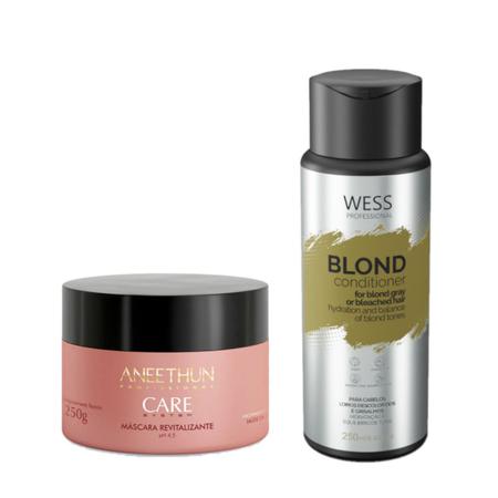 Imagem de Aneethun Máscara Care System 250g +Wess Blond Cond. 250ml