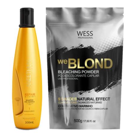 Imagem de Aneethun Shampoo Repair System300ml+Wess Pó Descolorante500g