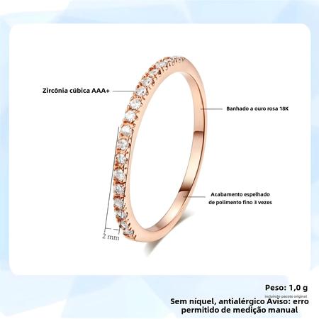 Imagem de Anéis Empilháveis De Cristal De Zircônia Micro Pave Da Moda Feminina Chique Joias De Moda Diária