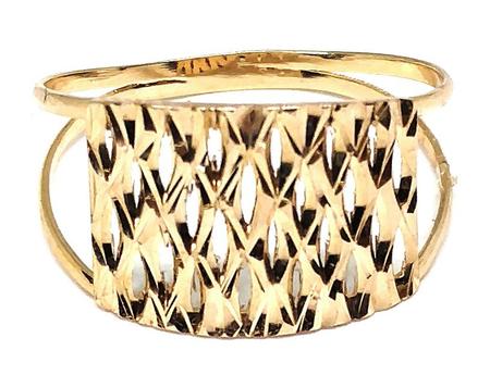 Anel de ouro 18 k Trabalhado Estampado - Elegancy Joias Imagem de Anel de ouro 18 k Trabalhado Estampado