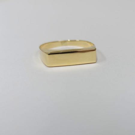 Imagem de Anel de ouro 18k feminino chapinha c/ nome