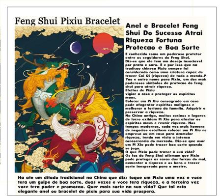 Imagem de Anel Feng Shui Pixiu Atrai  Riqueza Shipcom Brasil