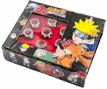Compra online de 10 PCS com Caixa Naruto Terno Anel Sharingan