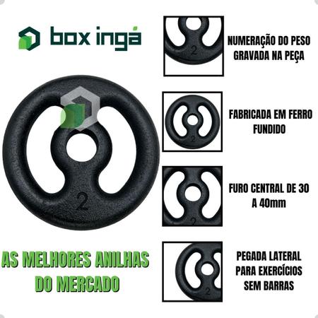 Imagem de Anilha de Ferro Fundido Pintada - 2 Kg