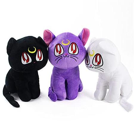 Jogo Anime Figura Gato Preto Brinquedo De Pelúcia Fofo Deitado Gatos Pet  Mascote Boneca Presente Para Crianças Almofada - AliExpress