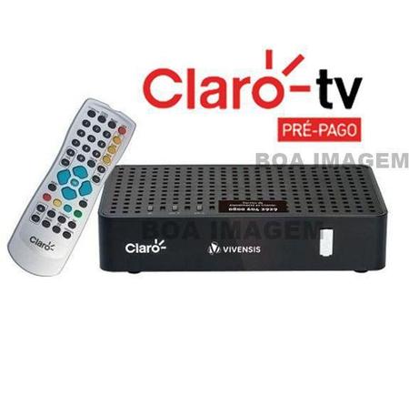 Imagem de Antena 60cm Claro Tv Pré-Pago com 1 Recepitor  Digital Visiontec SD 
