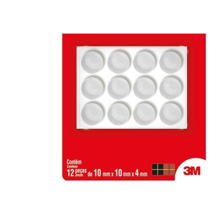 Imagem de Anti Impacto Adesivo 3M Scotch Redondo 10Mm X 10Mm X 4Mm Com 12 Pecas