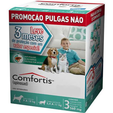 Imagem de Antipulgas Comfortis Para Cães  e Gatos 560 mg (verde) - Elanco