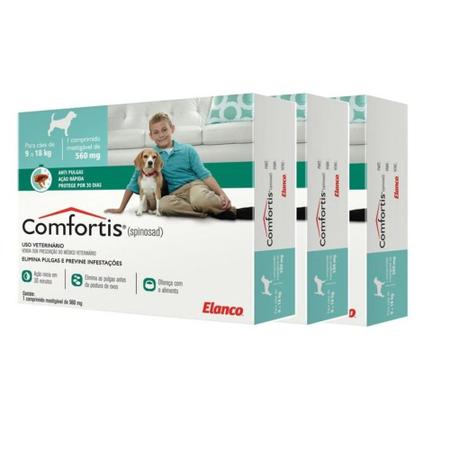 Imagem de Antipulgas Comfortis Para Cães  e Gatos 560 mg (verde) - Elanco
