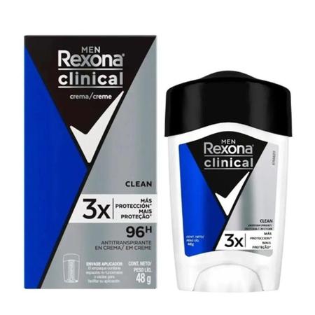 Kit 2 Desodorante Antitraspirante Rexona Clinical Creme Clean 96h