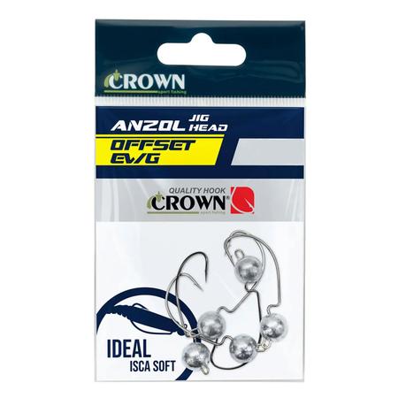 Imagem de Anzol Jig Head Offset EWG Crown N2/0 09g Cartela com 5 Unds