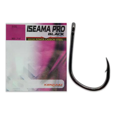 Imagem de Anzol Kenzaki Iseama Pro Black 71F 08 C/ 08 Unidades 100% aço carbono para pesca