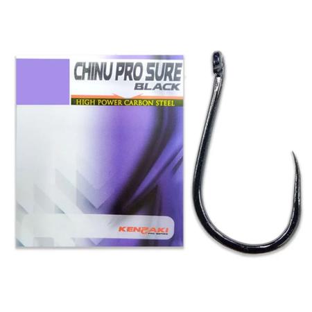 Imagem de Anzol Kenzaki Pro Chinu Pro Sure Black 113S N04 C/09 100% aço carbono Para Pesca pesqueiros