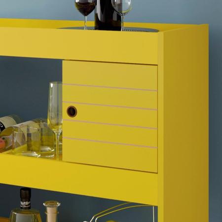 Imagem de Aparador Bar Cristal com 02 Portas Amarelo - Lyam Decor