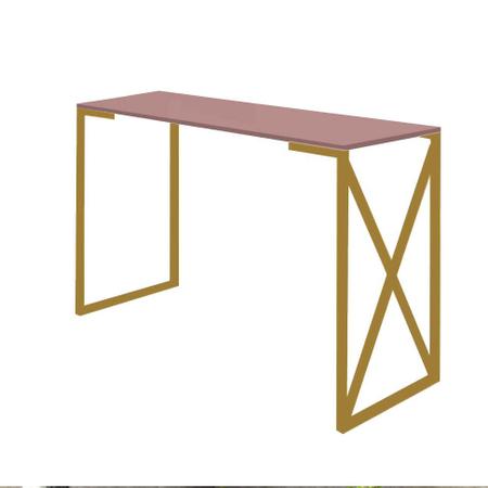 Aparador Buffet Balcão Bex Insdustrial Ferro Dourado MDF Rose Rosa - Ahazzo Móveis Imagem de Aparador Buffet Balcão Bex Insdustrial Ferro Dourado MDF Rose Rosa - Ahazzo Móveis