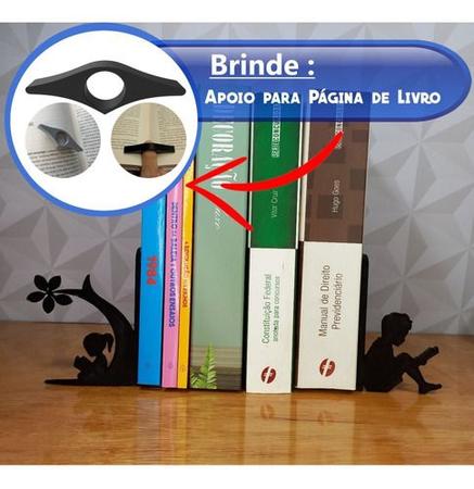 Imagem de Aparador De Livros Suporte Organizador Criativo Menino Lendo