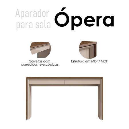 Imagem de Aparador para Sala Ópera Off White Freijó - Imcal