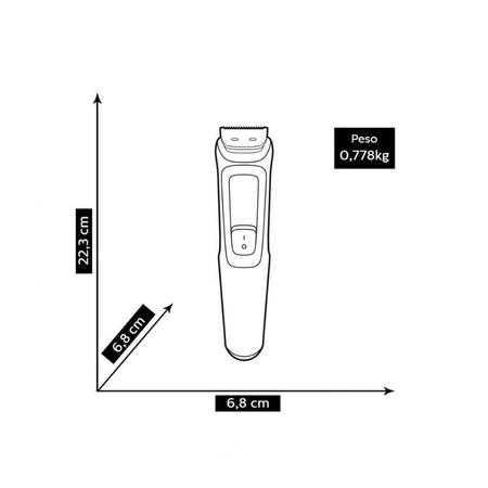 Imagem de Aparador Pelos Philips Multigroom Series 3000 7 Em 1 Sem Fio