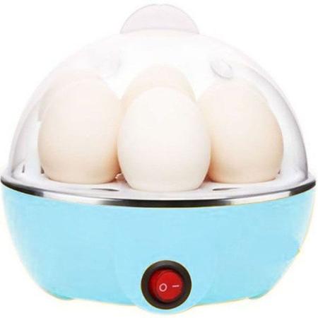 Imagem de Aparelho Cozedor Eletrico Vapor Cozinhar Ovos Egg Azul Rosa Amarelo
