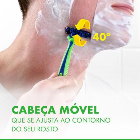 Imagem de Aparelho de Barbear Prestobarba 3 Gillette Sensecare c/ 8 Unidades