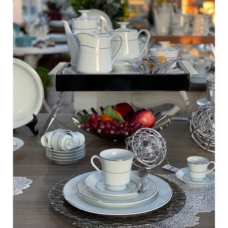 Aparelho de Chá e Café Porcelana Schmidt 53 peças - Dec. Noiva 2248 -  SCHMIDT