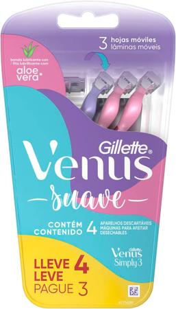 Imagem de Aparelho de Depilar Gillette Venus Suave 4 Unidades