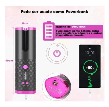 Secador de Cabelo sem fios recarregável com bateria de lítio Smart