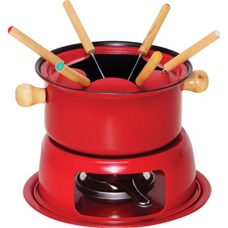 Imagem de Aparelho de Fondue 11 Peças Vermelho