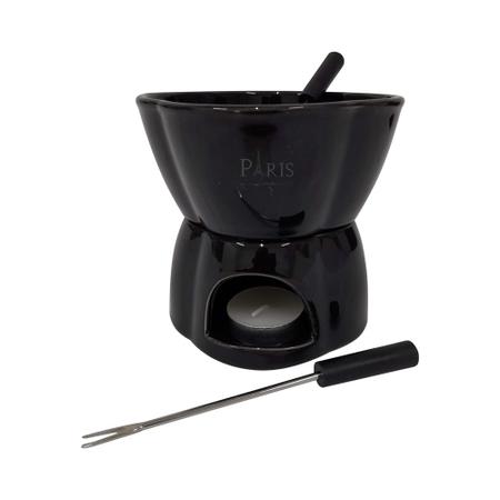 Imagem de Aparelho de Fondue Alpes 4 Peças Preto 400ml 2904 Lyor